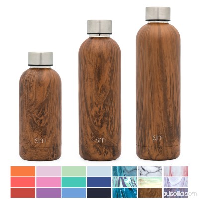 Simple Modern 17oz Bolt Water Bottle - Stainless Steel Hydro Swell Flask - Double Wall Vacuum Insulated Reusable Small Kids Metal Coffee Tumbler Leak Proof Thermos - Bermuda Deep 569664176